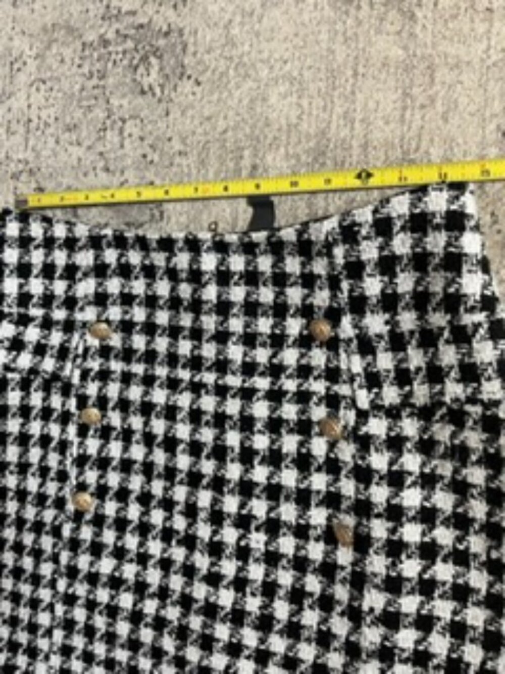 🧡3/15 Alya Black White Plaid Mini Skirt L - Picture 3 of 8